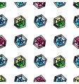 cartoon diamonds seamless pattern vector image vector image