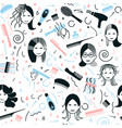 bad hair day seamless pattern vector image