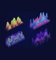 graphs charts isometric set vector image vector image