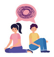 people mental disorder psychological depressed vector image