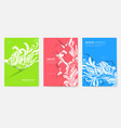 abstract brochure cards set print art vector image