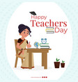 banner design of happy teachers day vector image