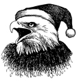 christmas eagle 1 vector image vector image