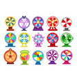 fortune game roulette icon prize in lottery vector image vector image