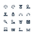 scales weighing balance icon set vector image vector image