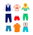 casual and formal clothes for boys set vector image vector image