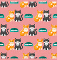 cats heads cute animal funny vector image vector image