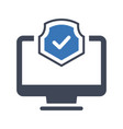 computer protection icon vector image vector image
