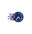 fast time delivery icon stopwatch in motion vector image