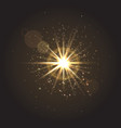glitter star light golden glow effect shine vector image vector image