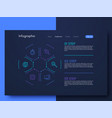 graphics infographics with six options template vector image