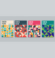 postmodern geometric patterns for posters vector image vector image