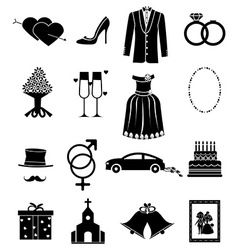 Wedding icons Royalty Free Vector Image - VectorStock