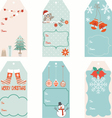 christmas gift tags set vector image vector image