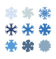 chunky marker snowflakes set vector image