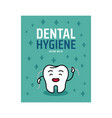 dental poster cartoon dentist character vector image