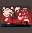 vampire style halloween party invitation vector image