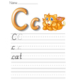 alphabet worksheet vector image