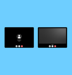 Template video conference user interface video Vector Image