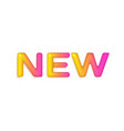 3d icon of new label banner in realistic style vector image