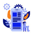 flat man with kanban scrum agile board vector image