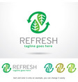 leaf logo template vector image