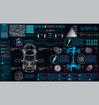 car service in the style of hud virtual interface vector image