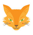 cute fox face character tattoo design for pet vector image vector image