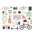 hipster infographics elements and labels vector image
