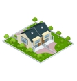 modern townhouse flat 3d isometric vector image