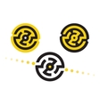 logo symbols in circular maze vector image