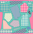 patchwork textile pattern seamless quilting vector image