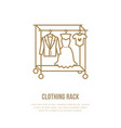 wedding dress men suit kids clothes on hanger vector image