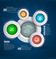abstract 3d paper infographics vector image