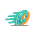 donuts melted speed blue color draw design vector image vector image