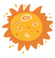 shining sun drawing cute summer weather print vector image