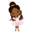 little african american ballerina dancing vector image vector image