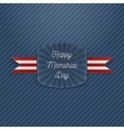 happy memorial day holiday emblem vector image vector image