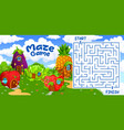 labyrinth maze game fairytale house village riddle vector image vector image