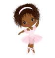 little african american ballerina dancing vector image vector image