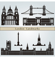 london landmarks and monuments vector image vector image