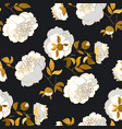 peony flower luxury seamless pattern vector image