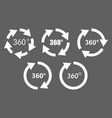 360 degree rotation icons vector image