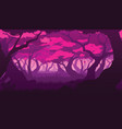 background with deep flat sakura forest vector image vector image