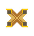 sign of the letter x vector image