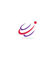 abstract curve active company logo vector image