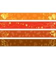 autumn banners in warm colors vector image vector image