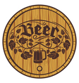 barrel of beer wooden vector image vector image
