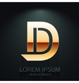 graphic elegant gold letter d vector image