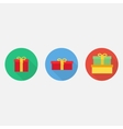 flat gift box icon set vector image